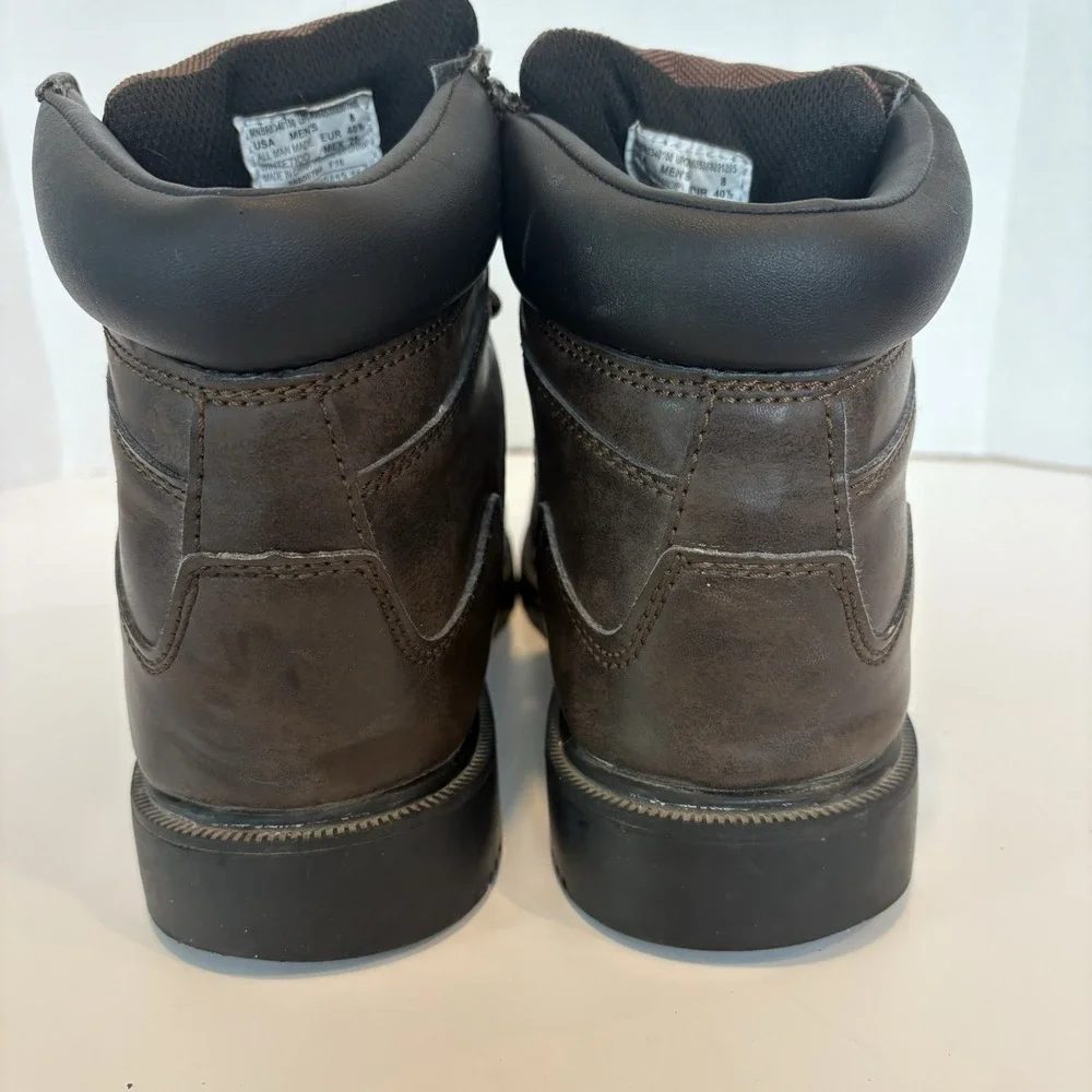 Brahma Men's Brown Leather Work Boots‎ 6